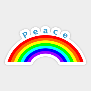 Spread Peace and Rainbows Graphic Sticker